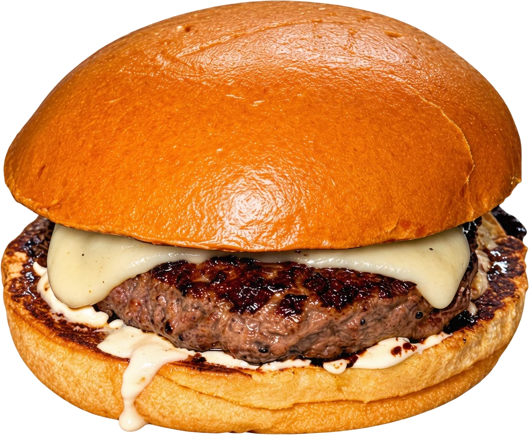 Holy Beef — burger cu chiflă brioche, cheddar, carne de vită și sos